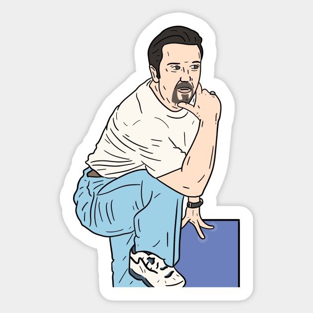 David Brent | You’re the boss Sticker by tommytyrer